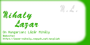 mihaly lazar business card