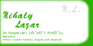 mihaly lazar business card